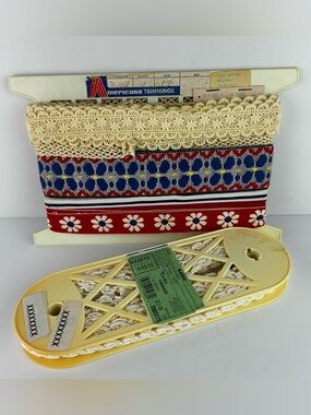 Vintage Americana Sewing Project Fabric Trim Lot